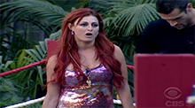 Big Brother 12 Rachel Reilly floaters grab a life vest